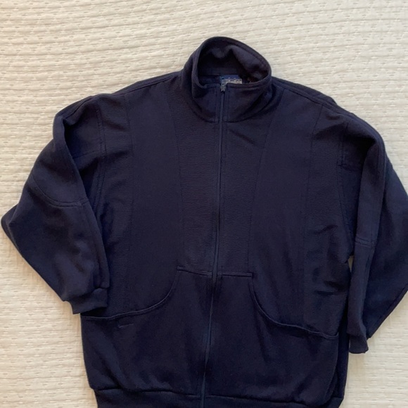 Triples Womens Full Zip Jacket Navy Blue Medium - Picture 2 of 10